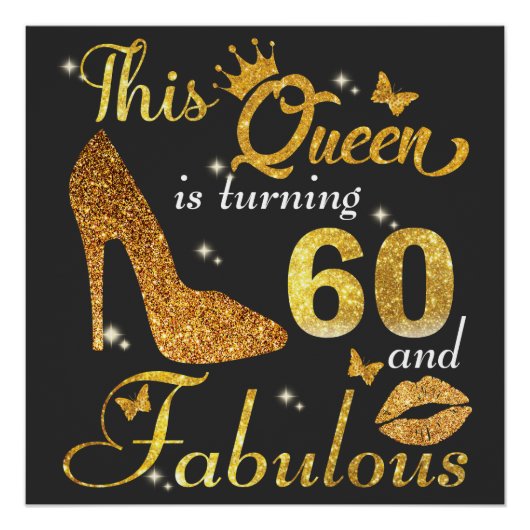 Poster Cette reine a 60 ans et Fabulous anniversaire shi (Devant)