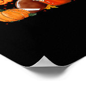 Poster Cette Saison Citrouille épice Latte Halloween auto (Coin)