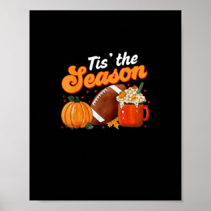 Poster Cette Saison Citrouille épice Latte Halloween auto