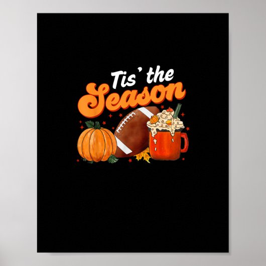 Poster Cette Saison Citrouille épice Latte Halloween auto (Devant)