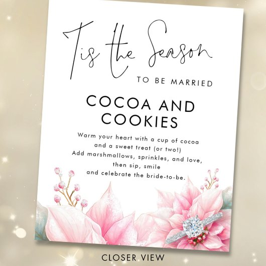 Poster Cette saison Cocoa Cookies Signes Fête des mariées