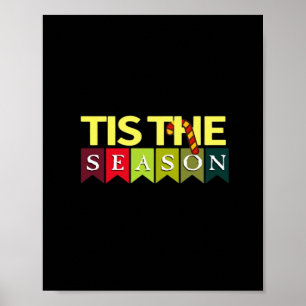 Poster Cette saison Noël Père Noël drôle tendance