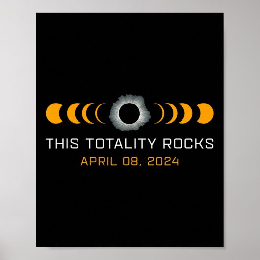 Poster Cette Totalité Rocks Drôle Total Solaire Eclipse A (Devant)