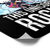 Poster Cette Unicorn Rocks Guitare (Coin)
