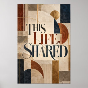 Poster Cette Vie Partagée Élégante Typographie Murale Géo
