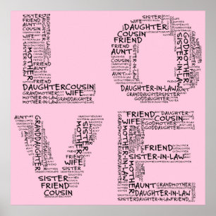 Poster Ceux aimés de soutiens (texte noir)