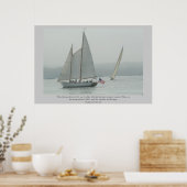 Poster Ceux qui descendent à la mer en bateaux... Écritur (Cuisine)