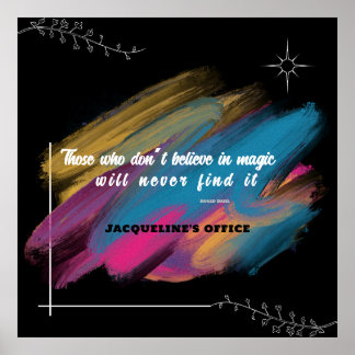 Poster Ceux qui ne croient pas en la magie - texte modifi