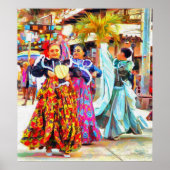 Poster Ceviche Mexican Festival Dancers 2549 Art Print (Devant)