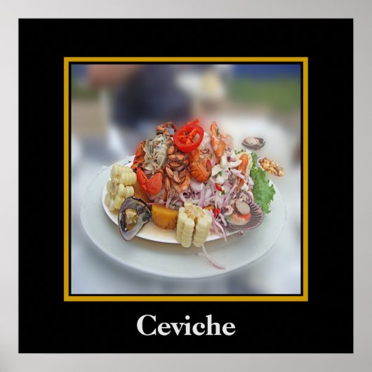 Poster Ceviche péruvien (Devant)