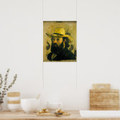 Poster Cézanne - Autoportrait au chapeau de paille (Cuisine)