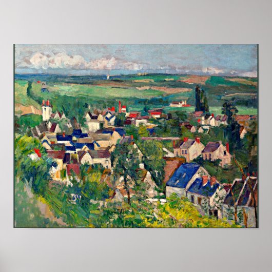 Poster Cezanne - Auvers, Vue panoramique (Devant)