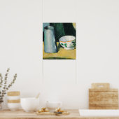 Poster Cézanne - Bol et pot à lait (Cuisine)