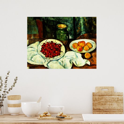 Poster Cezanne - Cerises (Cuisine)