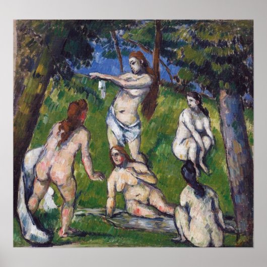 Poster Cézanne - Cinq Bathers 1878 (Devant)