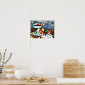Poster Cezanne - Compotier, verre et pomme (Cuisine)