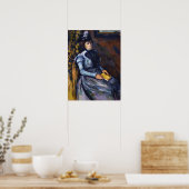Poster Cézanne - Femme Assis En Bleu (Cuisine)