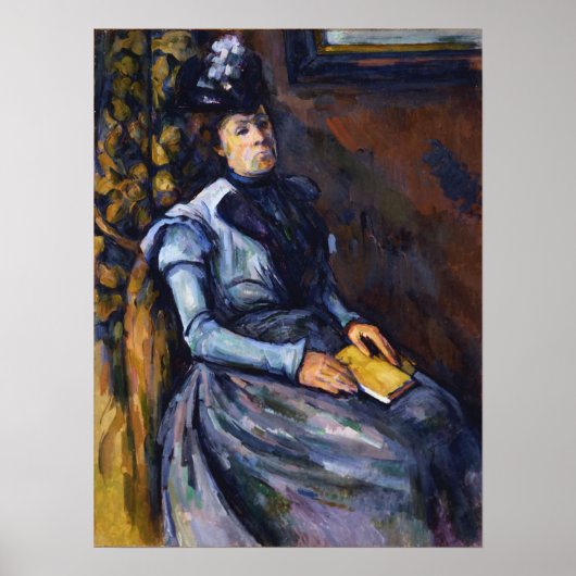 Poster Cézanne - Femme Assis En Bleu (Devant)