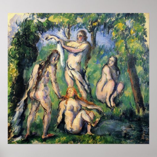 Poster Cézanne - Four Bathers 1880 (Devant)