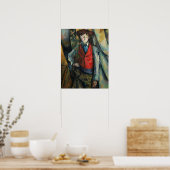 Poster Cézanne - Garçon En Manteau Rouge (Cuisine)