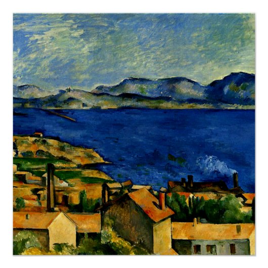Poster Cezanne - Golfe de Marseille vue de L'Estaque (Devant)