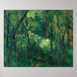 Poster Cézanne, Intérieur d'une forêt
