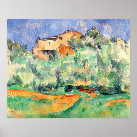 Poster Cézanne - La Ferme de Bellevue 1892 (Devant)