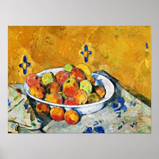 Poster Cezanne - La plaque des pommes (Devant)