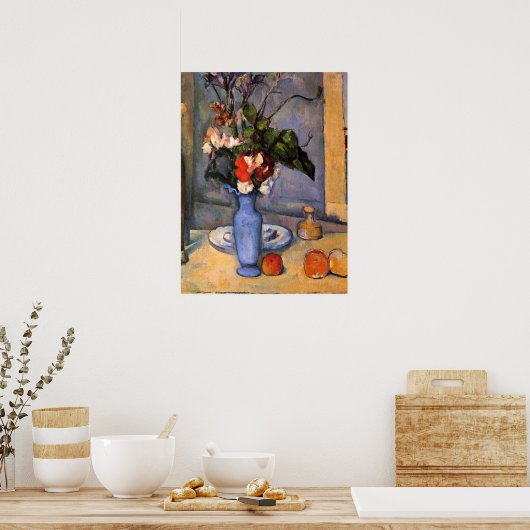 Poster Cezanne - Le Vase Bleu (Cuisine)