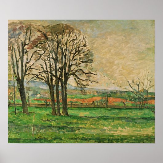 Poster Cézanne - Les Arbres Dénudés à Jas De Bouffan (Devant)