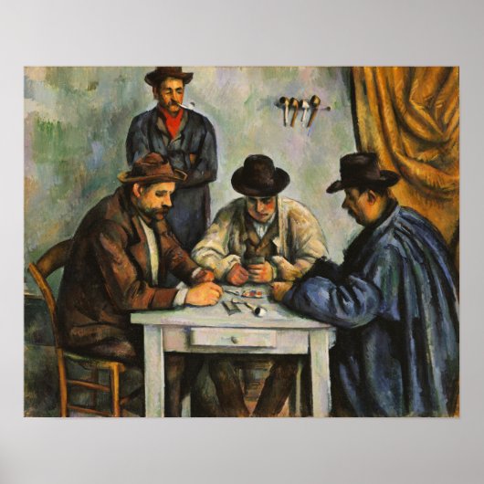 Poster Cézanne - Les joueurs de cartes 1893 (Devant)