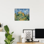 Poster Cézanne - Maison Maria Avec Vue Sur Le Château Noi (Bureau à domicile)