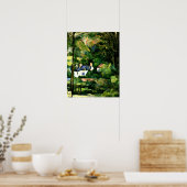 Poster Cezanne - Maisons dans la verdure-1881 (Cuisine)