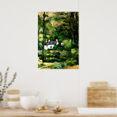 Poster Cezanne - Maisons dans la verdure-1881 (Cuisine)