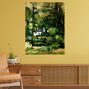 Poster Cezanne - Maisons dans la verdure-1881
