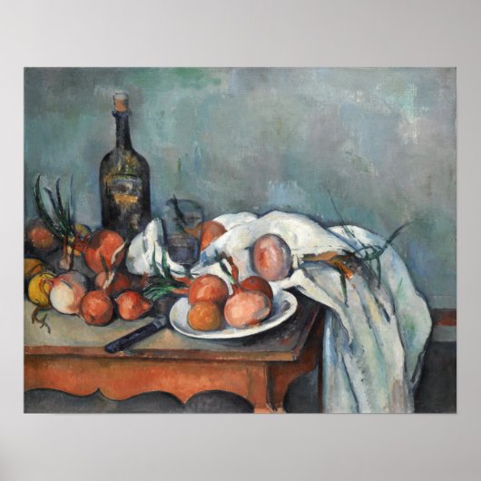 Poster Cézanne - Nature morte aux oignons (Devant)