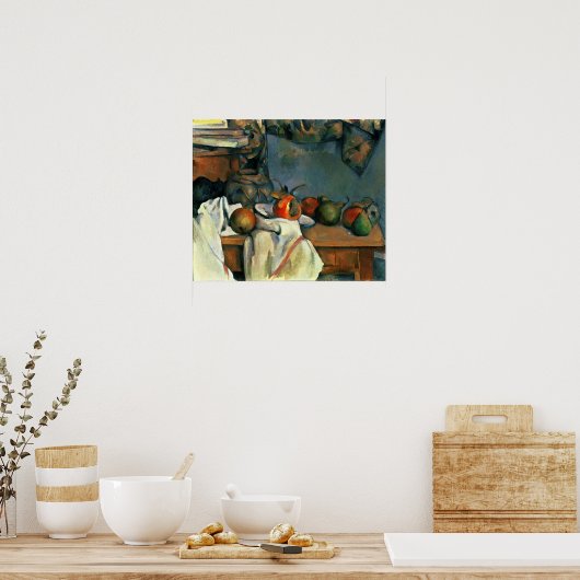 Poster Cézanne - Pot De Gingembre Avec Grenade Et Poires (Cuisine)