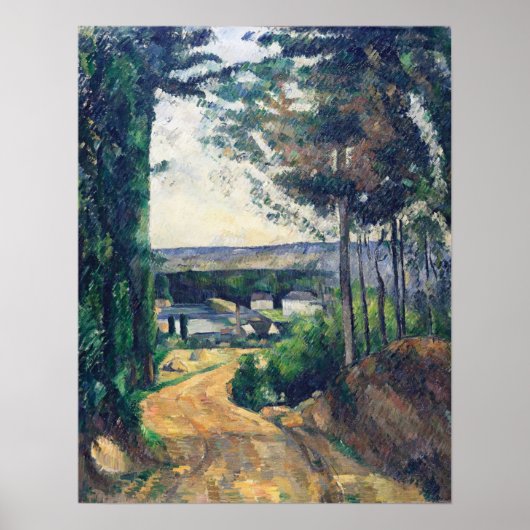 Poster Cézanne - Route menant au lac (Devant)