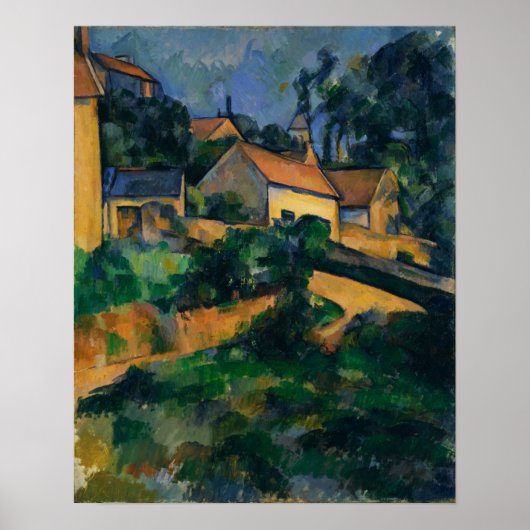 Poster Cézanne - Route tournant à Montgeroult (Devant)