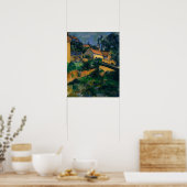 Poster Cézanne - Route tournant à Montgeroult (Cuisine)