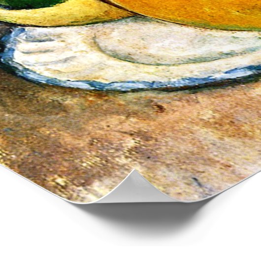 Poster Cezanne - Vie morte avec pommes (Coin)