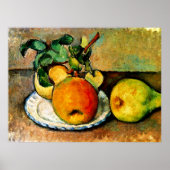 Poster Cezanne - Vie morte avec pommes et poires (Devant)