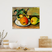 Poster Cezanne - Vie morte avec pommes et poires (Cuisine)
