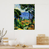 Poster Cezanne - Vue de l'Estaque (Cuisine)