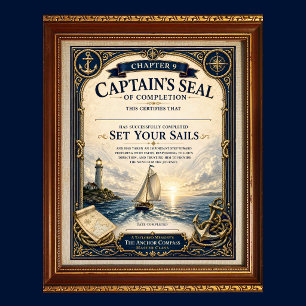 Poster ch9 Déployez Vos Voiles Certificat de Cachet de Ca