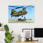 POSTER CH-47F CHINOOK (Bureau à domicile)