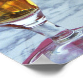 Poster Chablis; deux bières cool à 42 degrés chaud été (Coin)