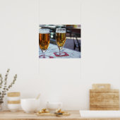 Poster Chablis; deux bières cool à 42 degrés chaud été (Cuisine)