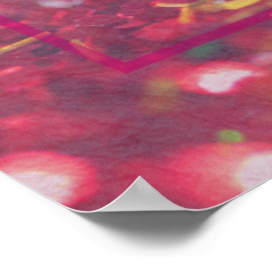 Poster Chag Purim Sameach Hébreu Joyeux Purim Sequins (Coin)