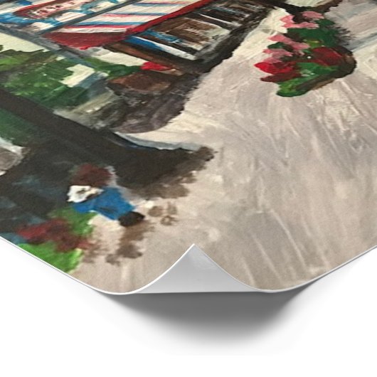 Poster "Chagrin Falls" Ohio Peinture de Willowcatdesigns (Coin)